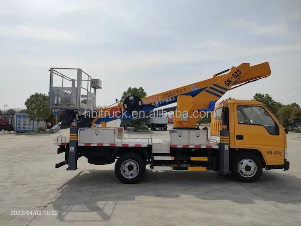 Telescopic Boom Lift Bucket Trucks 18m Aerial Work Platform Truck For ...