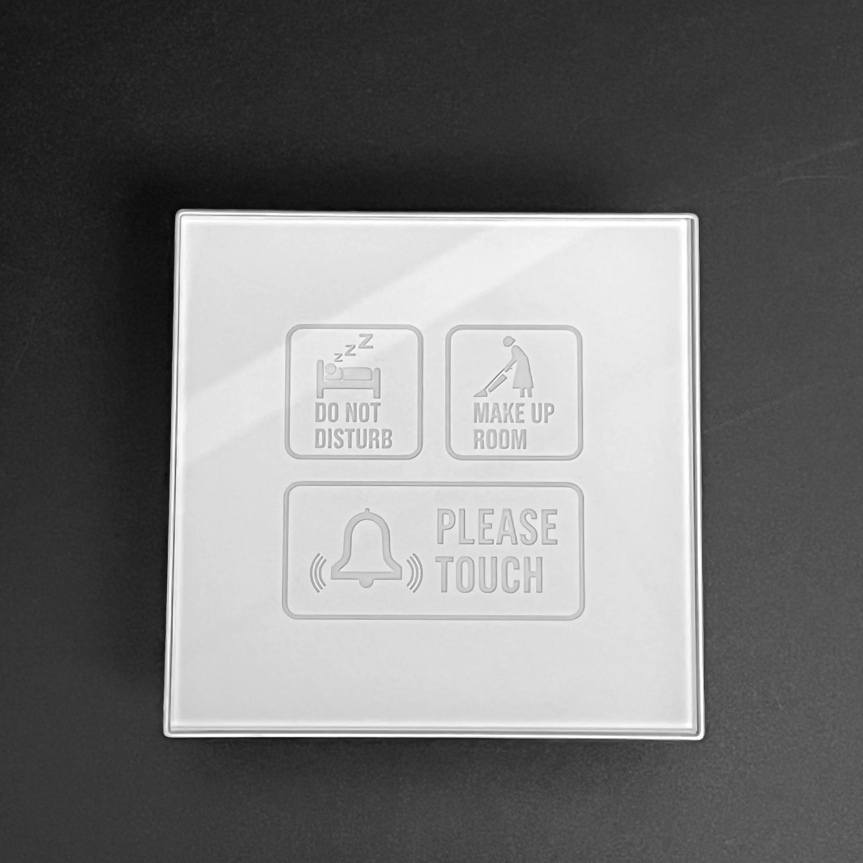 ABLE Touch Switch With Glass Panel Hotel Touch Screen Led Doorbell System Indoor Touch Panel