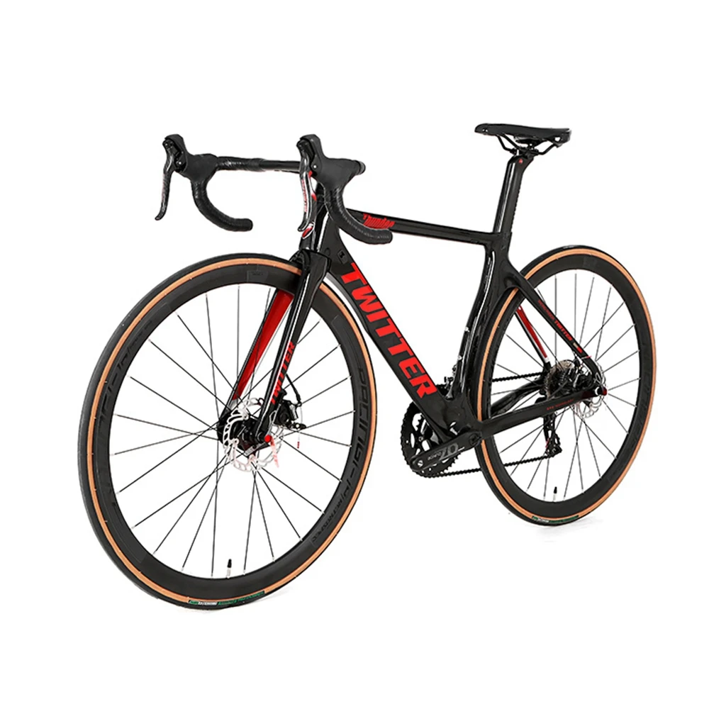 TWITTER ロードバイク カーボン 700C ツイッターサンダー48cmレディースディスクロードバイク700c超軽量