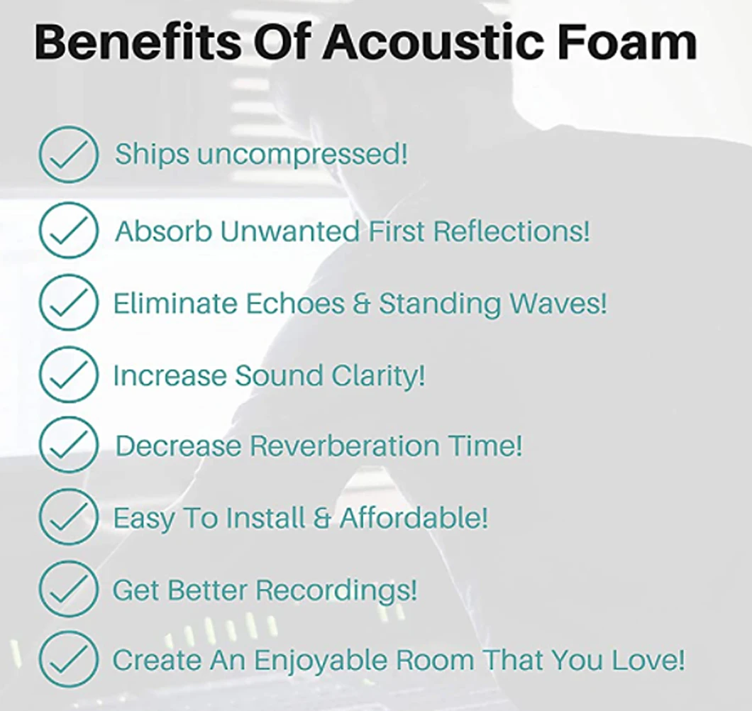 New Shape Fireproof And Sound Insulation Pyramid Acoustic Foam For