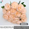 18 têtes de pivoines, couleur champagne