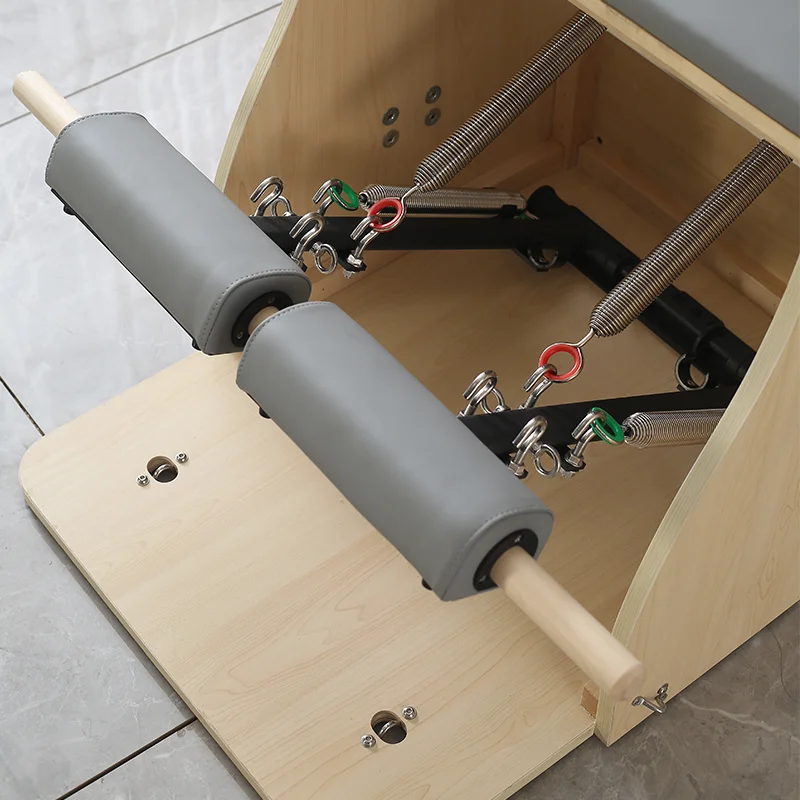 Stable Wooden Pilates Pro Chair Spring Reformer Sports Studio and Home Wunda Pilates Chair