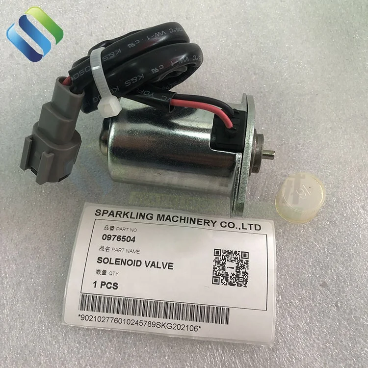 その他 H4rukun Solenoid Valve 0976504 for Hitachi Excavators ZX110-3 ZX200