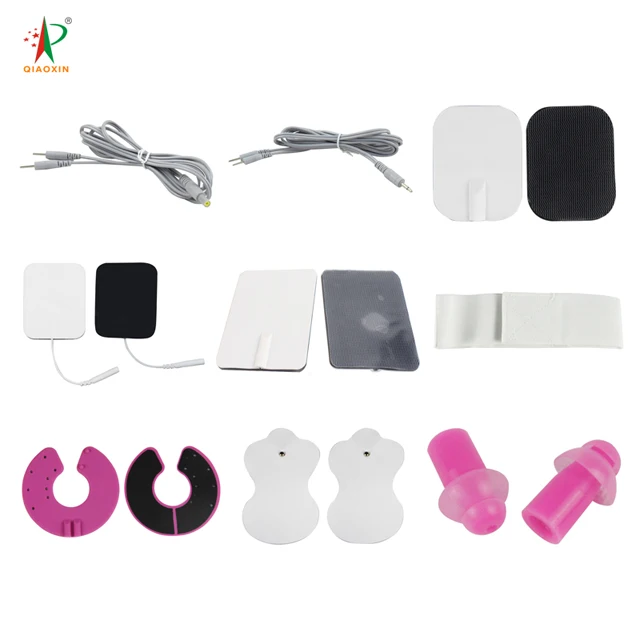EMS Digital Therapy Machine Kit Silver Fiber Conductive Massage Gloves for Body Use Tens Unit for Pain Relief Muscle Recovery