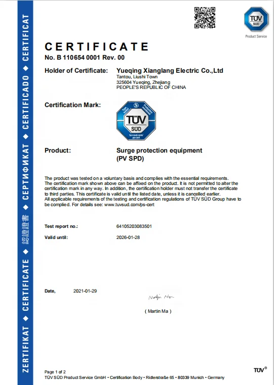 Xlspd Pv Ce Tuv Solar Pv Ka Ka Pole P Dc V Dps Surge Protector Protection Arrester