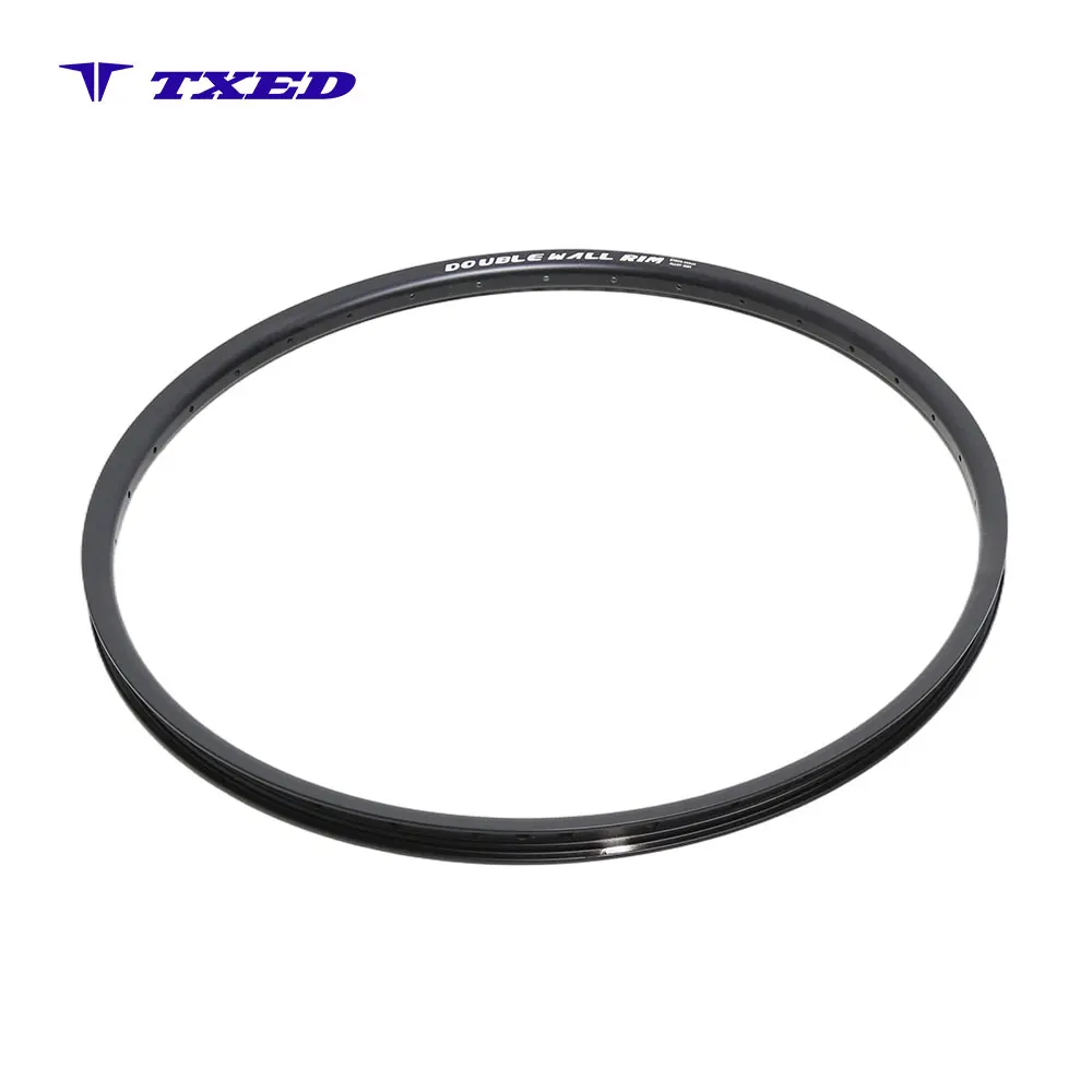 Hengtong HLQC-19A Universal MTB Aluminum Rim Durable Black Background Silver Lettering 18mm Height Double-Layer Design Stylish