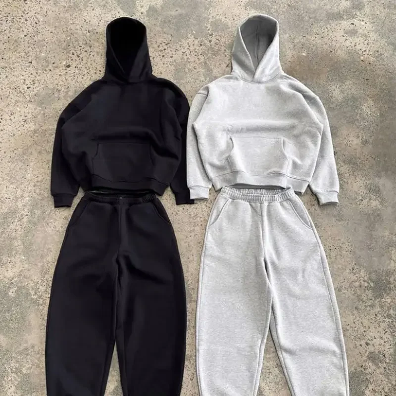 Comfy Graphic Print Hoodie and Sweatpants Set for Men main image 0