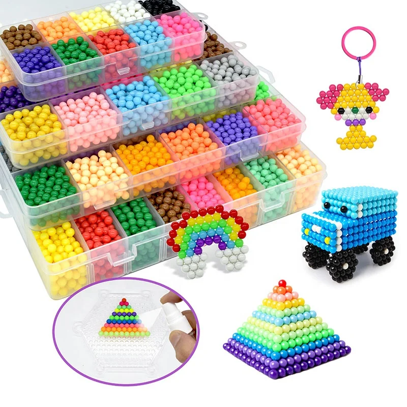 Toowl 12-Color 1800 Pcs New Educational Toys Wholesale 3D DIY 5mm Magic Water  Fuse Beads For Kids - Buy Toowl 12-Color 1800 Pcs New Educational Toys  Wholesale 3D DIY 5mm Magic Water