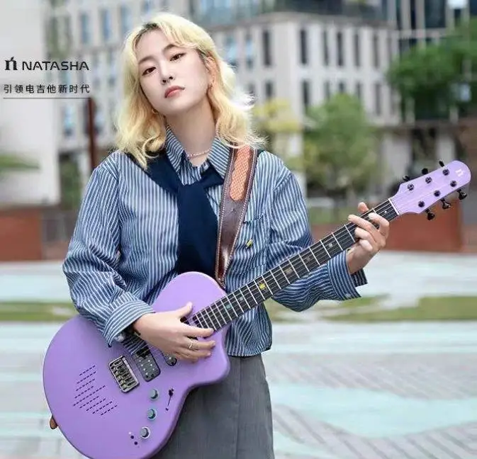 Natasha Nebula Smart Electric Guitar: Carbon Fiber Construction