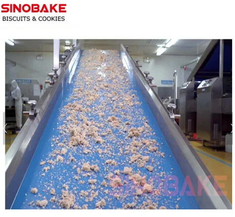 SINOBAKE  Biscuit and Cookies Machine Production Line Dough Feeding System with Conveyor Automatic