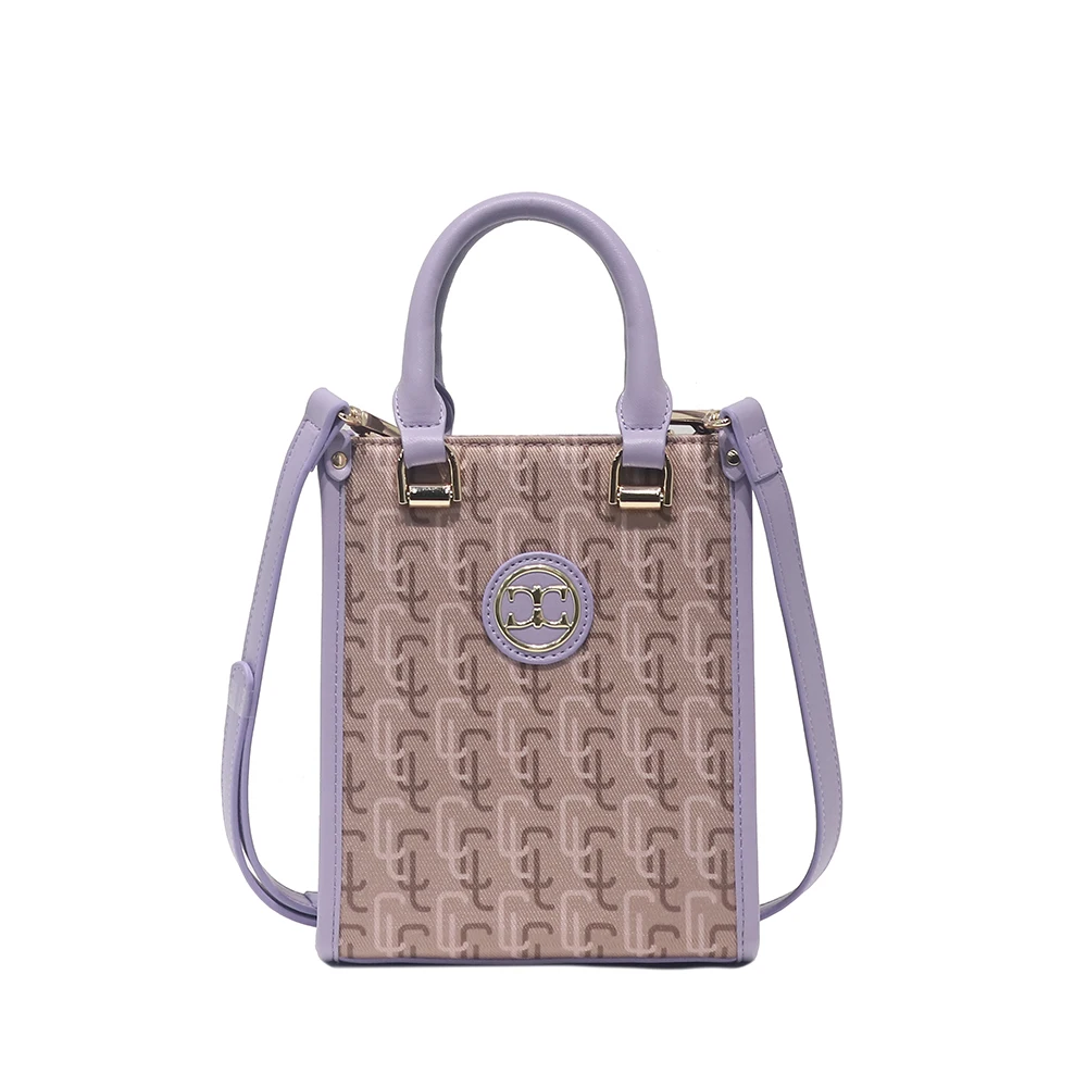 Grace Woman Handbag Shoulder Bags Top Handle Handbags Letter Printed Cloth  PU Leather Factory Customizable Handbags