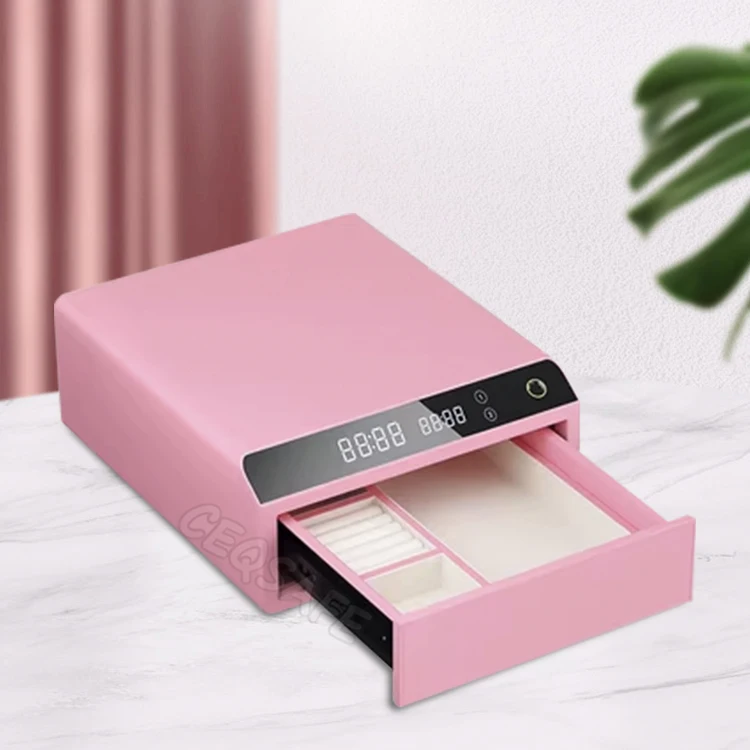 CEQSAFE Digital Watch Winder Leather Bluetooth Safe Drawer Box Smart Jewelry Safe Box for Sales