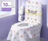 Blanco: Estilo de Cobertura Total + Cubierta para Tapa de Inodoro; 10 unidades/paquete