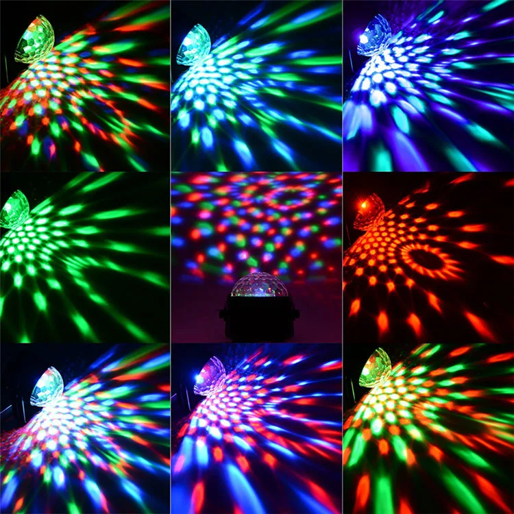 Ampoule Disco Rotative LED - Changement De Couleur Automatique - Culot E27 - 3W - Pour Fête, Bar, Mariage - 7