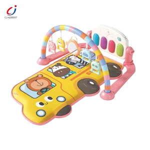 Chengji Montessori Early Educational Baby Play Toy Animal Bus Theme Design Baby Piano Multifunctional Play Gym Mat