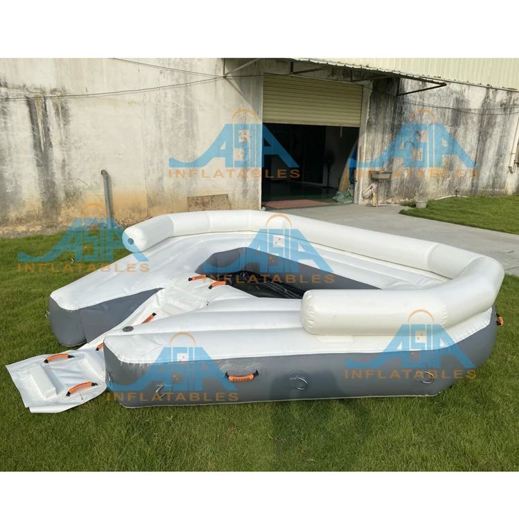 Galleggiante Isoletta Gonfiabile Tropicale Tahiti - Per 7 Persone - Zattera Da Piscina/Lago