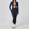 Navy Bra+Jacket+Leggings Set