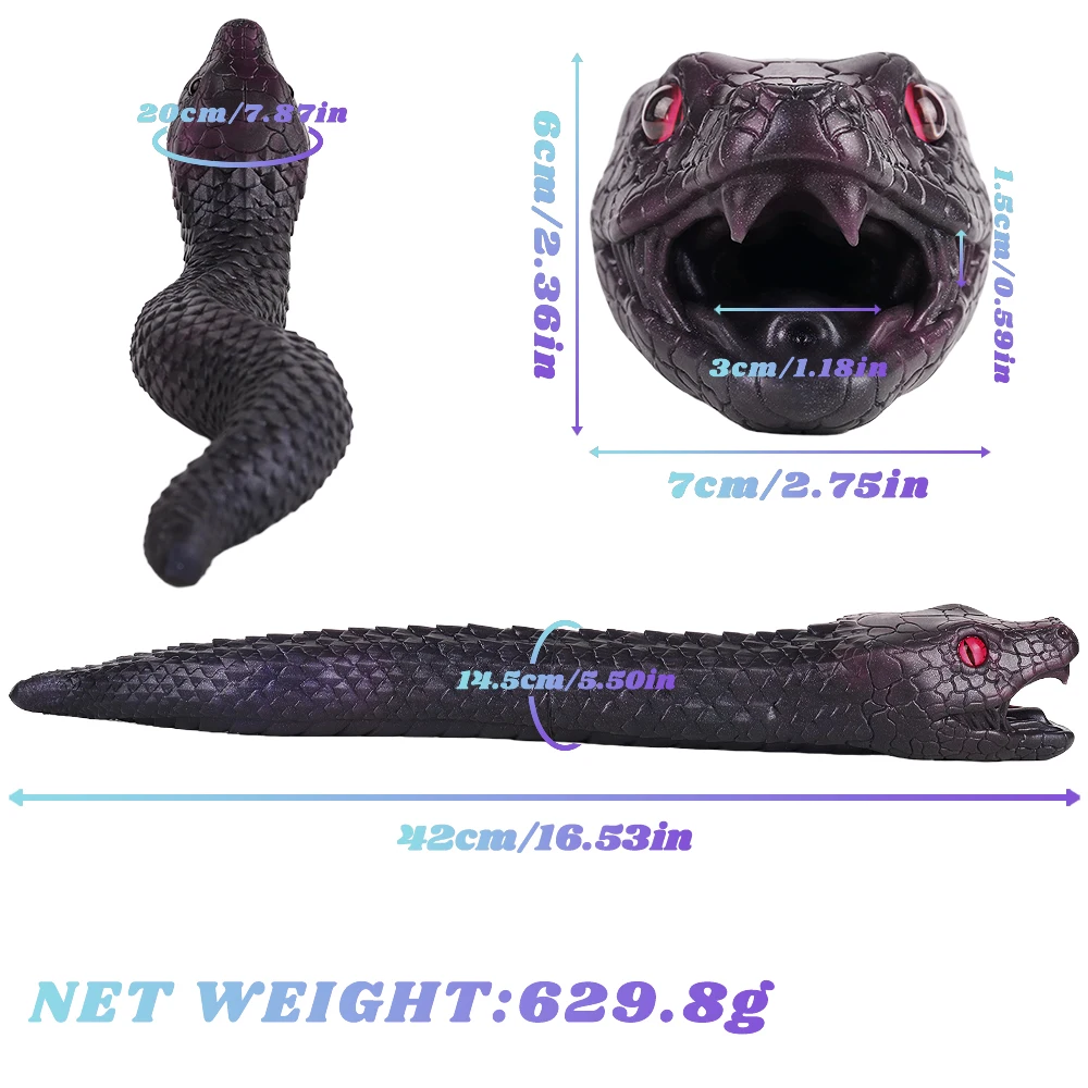 G6256 Silicone Lifelike Snake - Adult Sex Toy for Masturbation