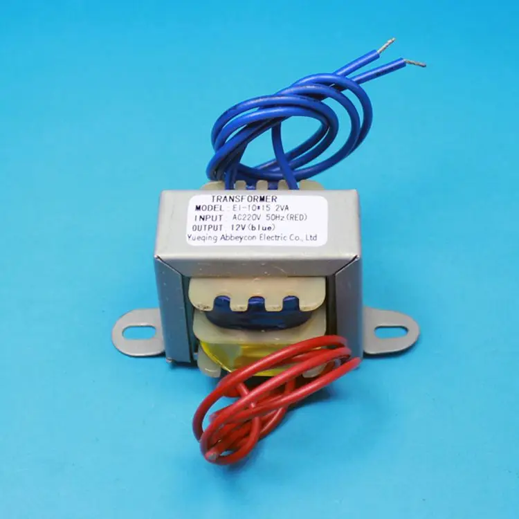 220V 50Hz Single Phase EI Core Power Transformer 12V 10W Output w Cable