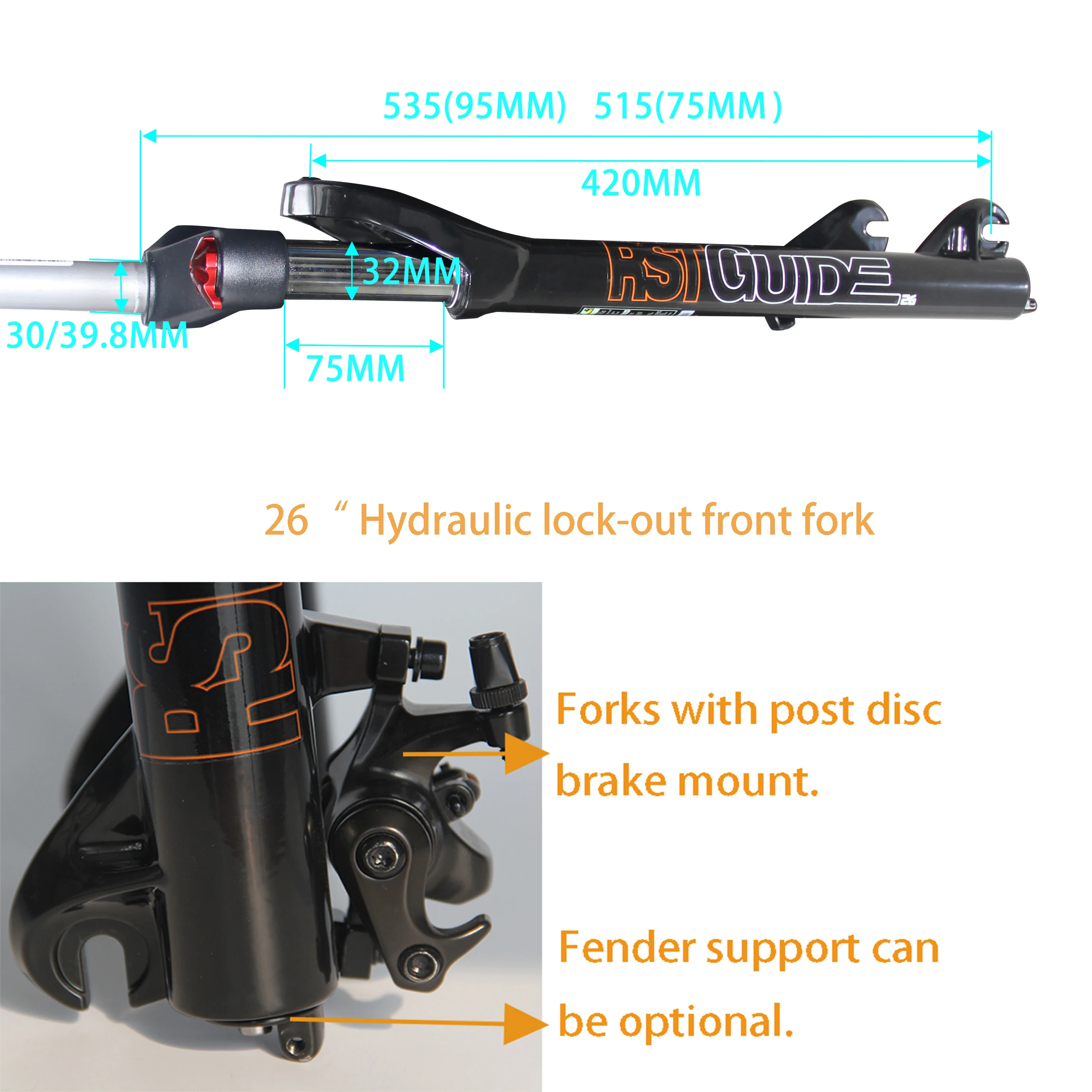 Rst guide fat online bike fork