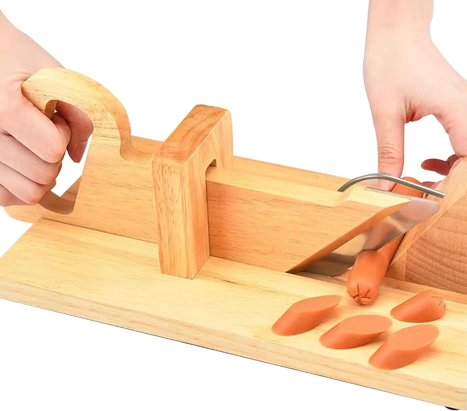 Нержавеющая сталь ручной слайсер деревянный Гильотинный для мяса сыр