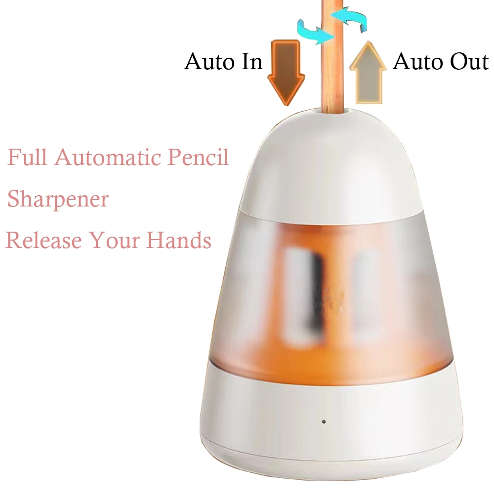 Automatic Sharpener Electric Durable Pencil Sharpener with 3 Pencil Head Modes