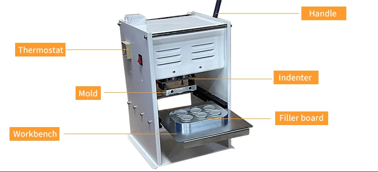 Manual 6 Cavity K Cup Sealing Machine - Nespresso Capsule Heat Sealer