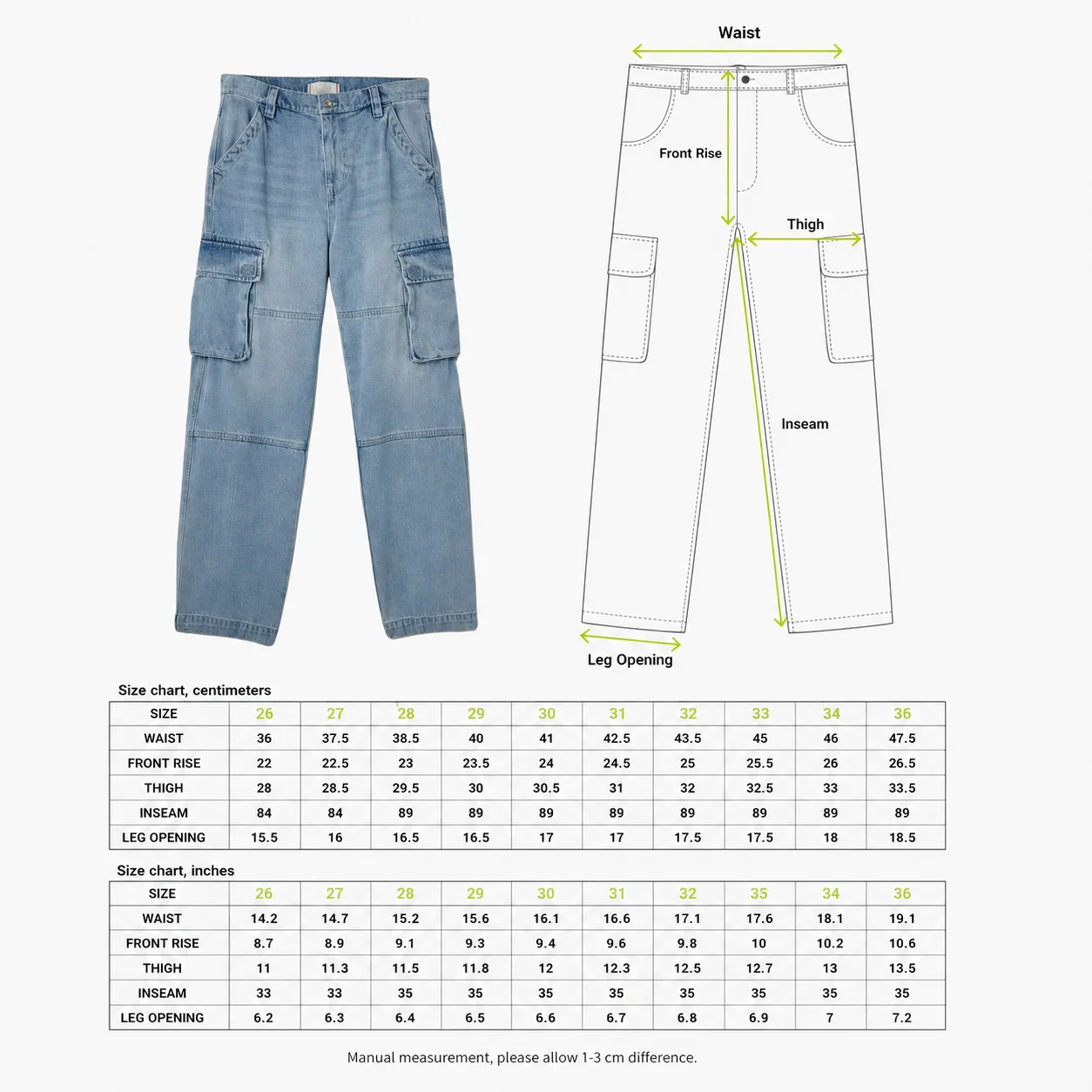 Size measurements