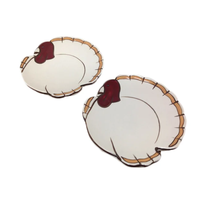 thanksgiving ceramic dessert plates