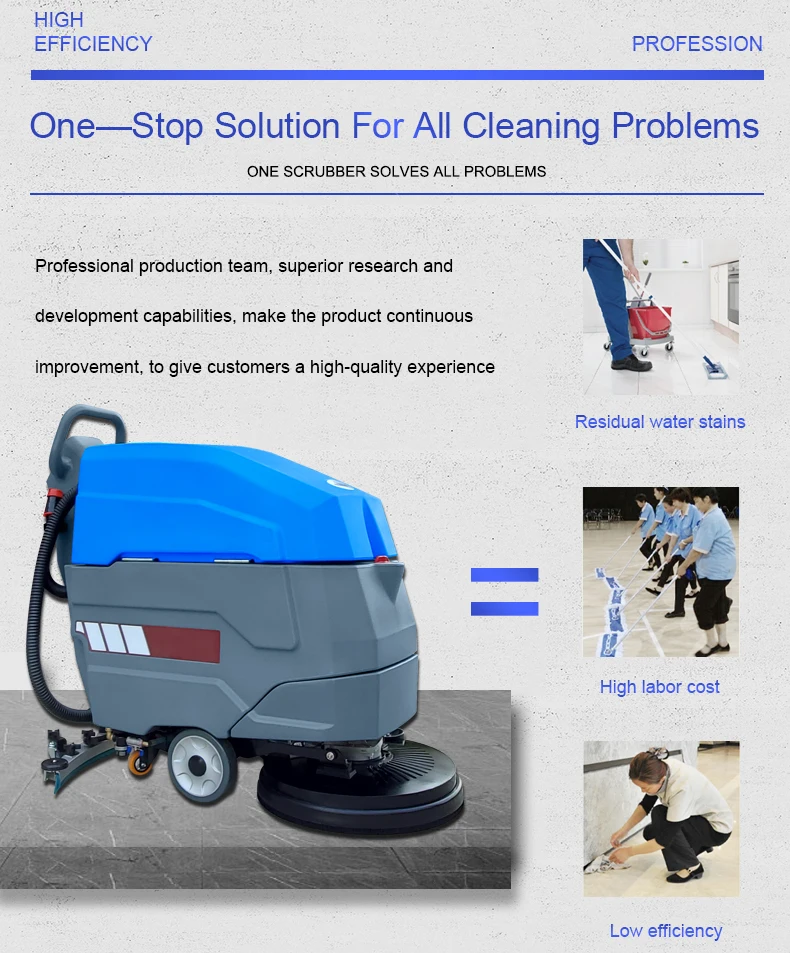 New Design Wet And Dry Electric Floor Scrubber Vacuum Cleaner 