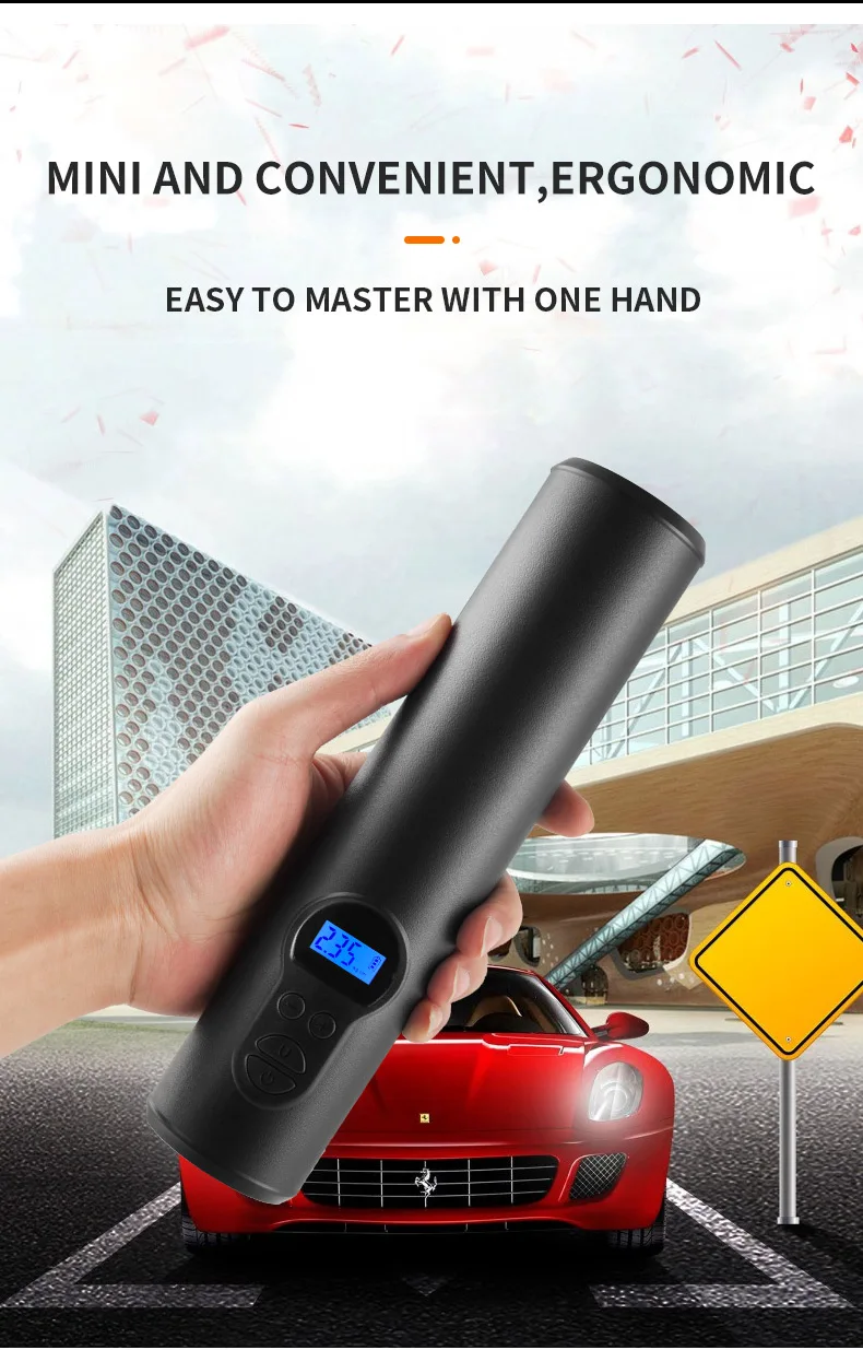 12v Mini Automatic Car Tire Inflator With Ce Electric Cigarette Lighter