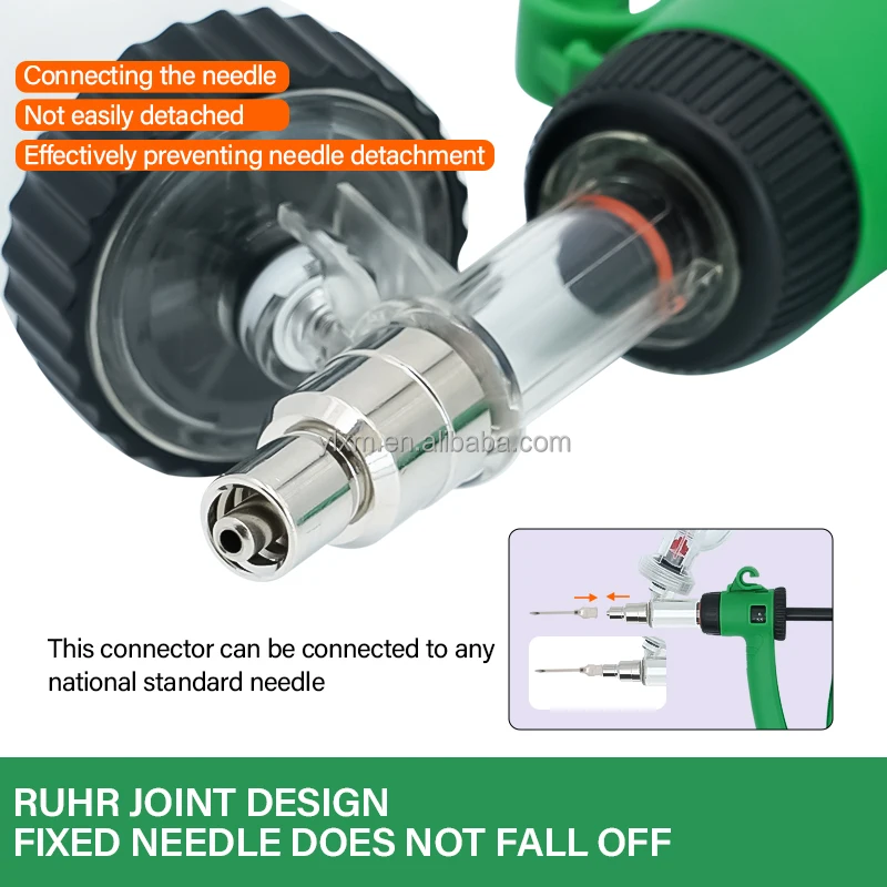0.1-2ml 0.5-6ml Adjustable Plug-type Animal Vaccine Injector Veterinary ...