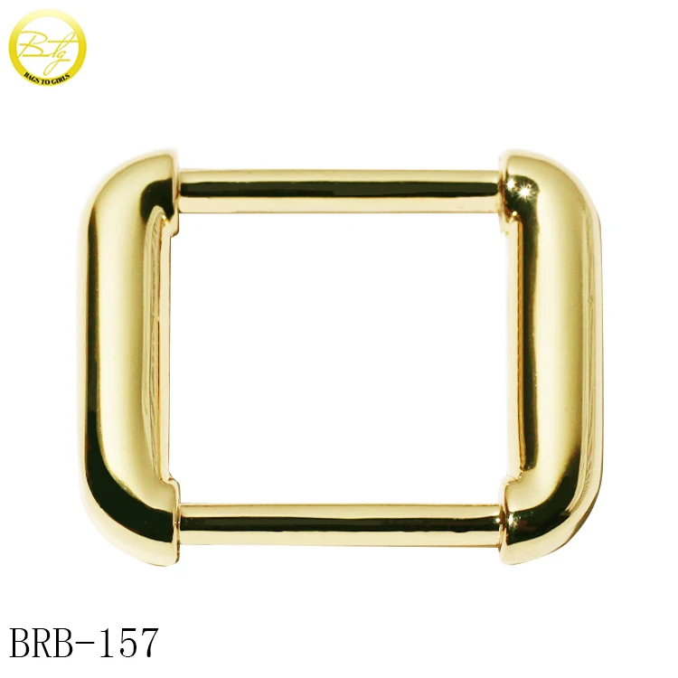 sourcing map Diapositives Boucles, 50pcs 15x15x3.8mm Métal Rectangle Ajusteur Triglide Glissière Rouleau Goupille Curseur Sangle pour Ceinture Sacs DIY Accessoires, Or Ton