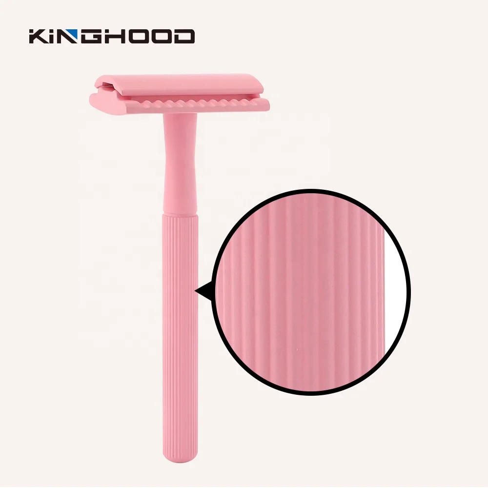 Pink Metal Razor Custom Eco Friendly Classic Female Bikini Pink Metal Safety Razors for ...