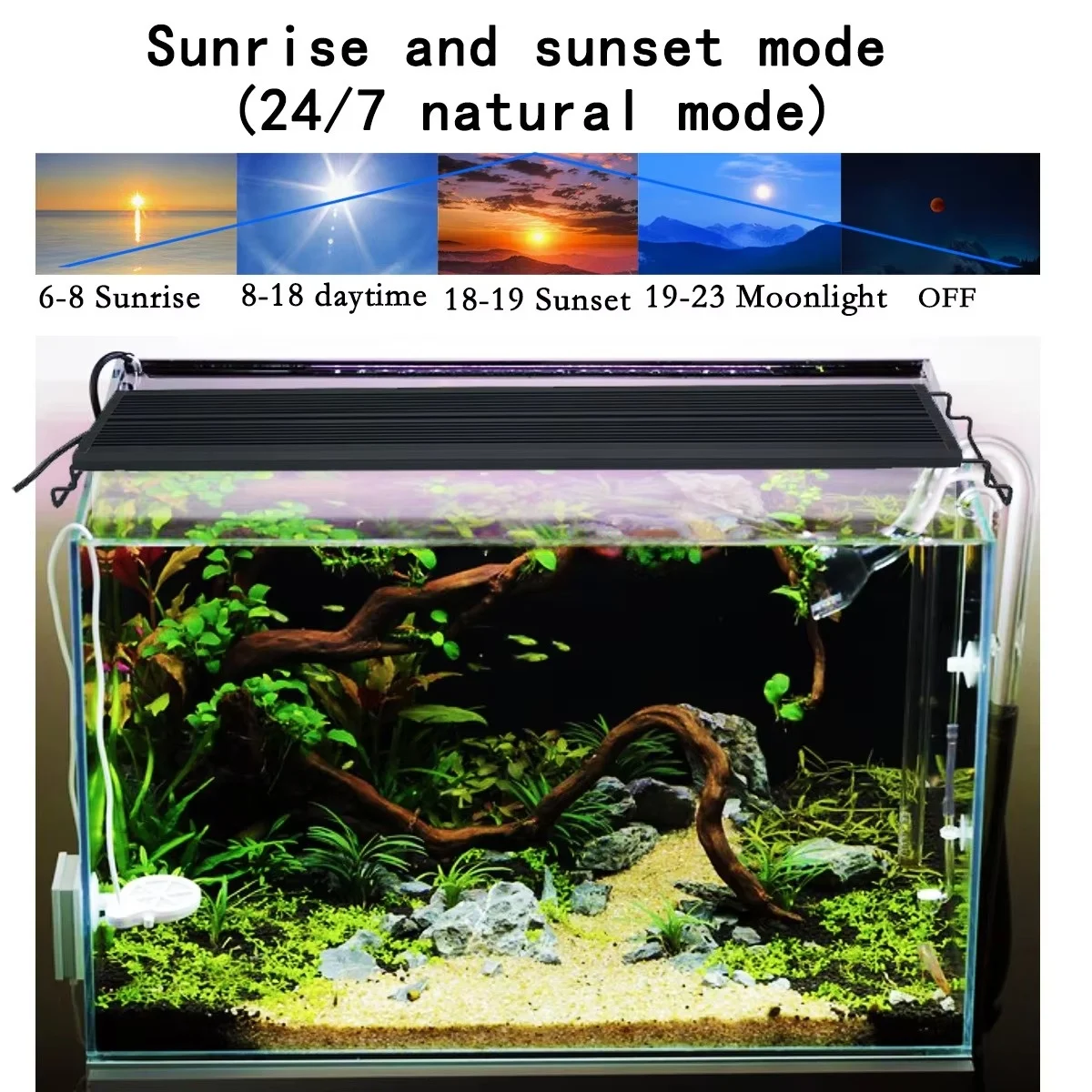 FactoryWRGBControllable LED Aquarium Lamp for Full Spectrum Application，Used for Coral Reef Lighting