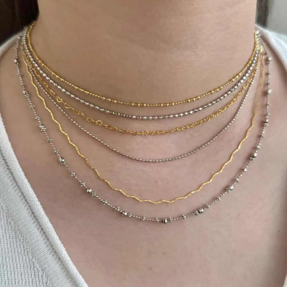 KAKODIY new 18K gold-plated fashion boutique jewelry 925 sterling silver bead chain necklace for women detail 1