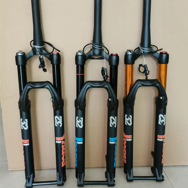 Fourche Suspendue VTT LHHL 27,5/29 Pouces – Air, Débattement 100 Mm, Verrouillage Manuel, Frein à Disque, Tube Conique