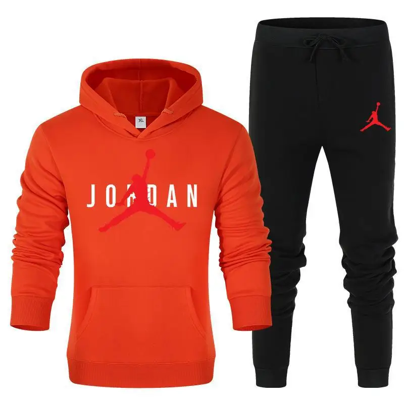 Casual Men Clothes Two Piece Joggers Tracksuit Set Men's Hoodies And ...