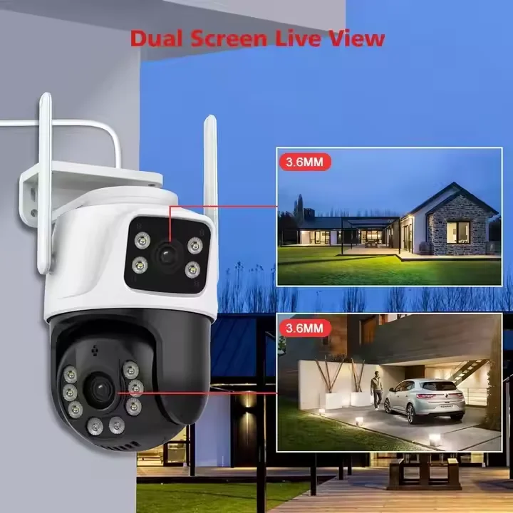 8MP PTZ Wifi Camera Dual Lens Ai Human Detect Auto Tracking Outdoor Wireless  Network Camera BOAVISION
