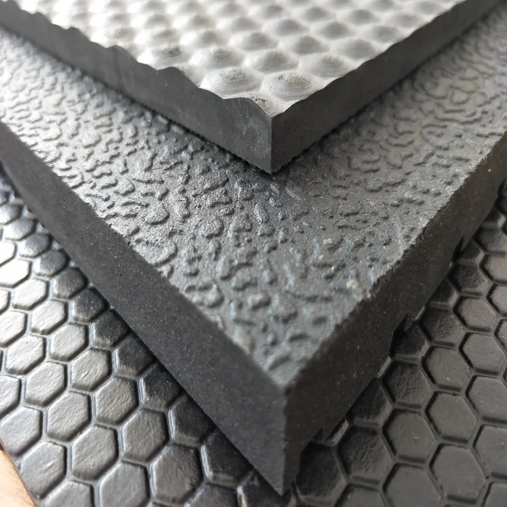 8mm Square Hexagon Pattern Double Side Heavy Duty Stable Rubber Horse Stall Mat