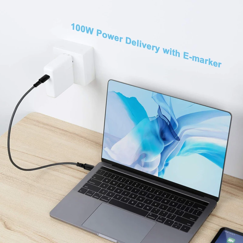 Fast 100w Type C Data Cable Fast Charging 5A Cable C To C Charger Cables For Macbook Phone