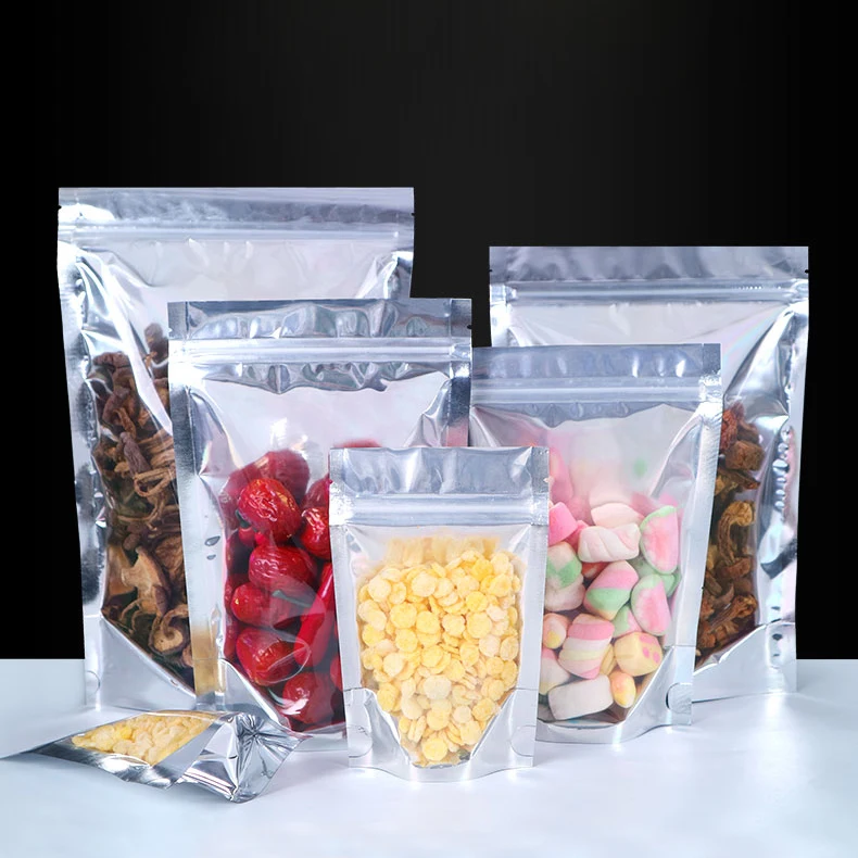 Stand up Transparent Resealable Plain Food Pouch Dried Snacks Packaging Bag  Zipper Packing Ziplock Storage Bag - China Zipper Bag, Zip Lock Plastic Bag