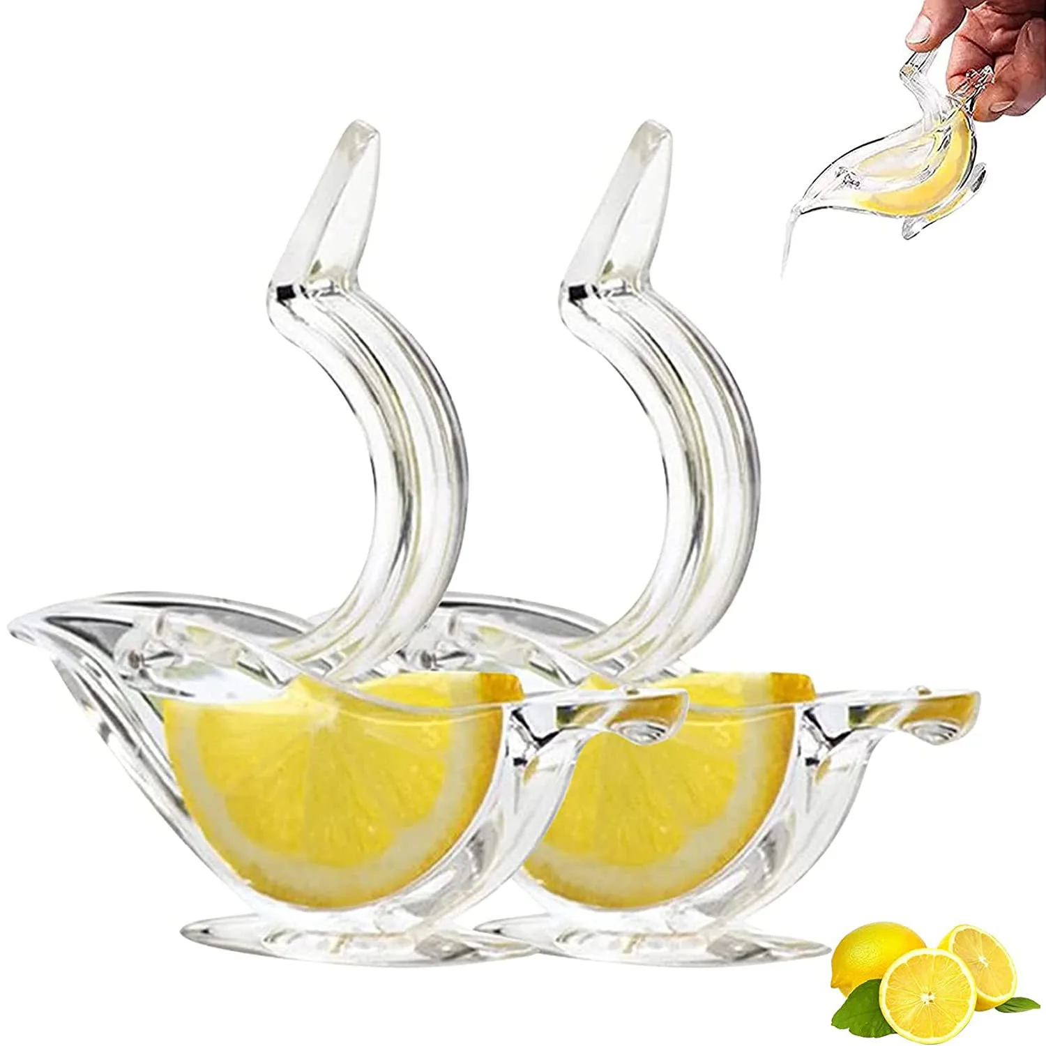 Portable Transparent Acrylic Manual Fruit Lemon Juicer Hand Lemon Squeezer  Bird