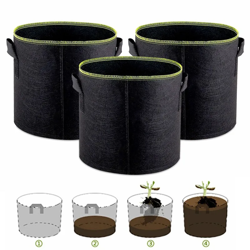 20 30 un tessuto da 50 galloni hanno ritenuto il giardino non tessuto coltivare le borse 2mm 1