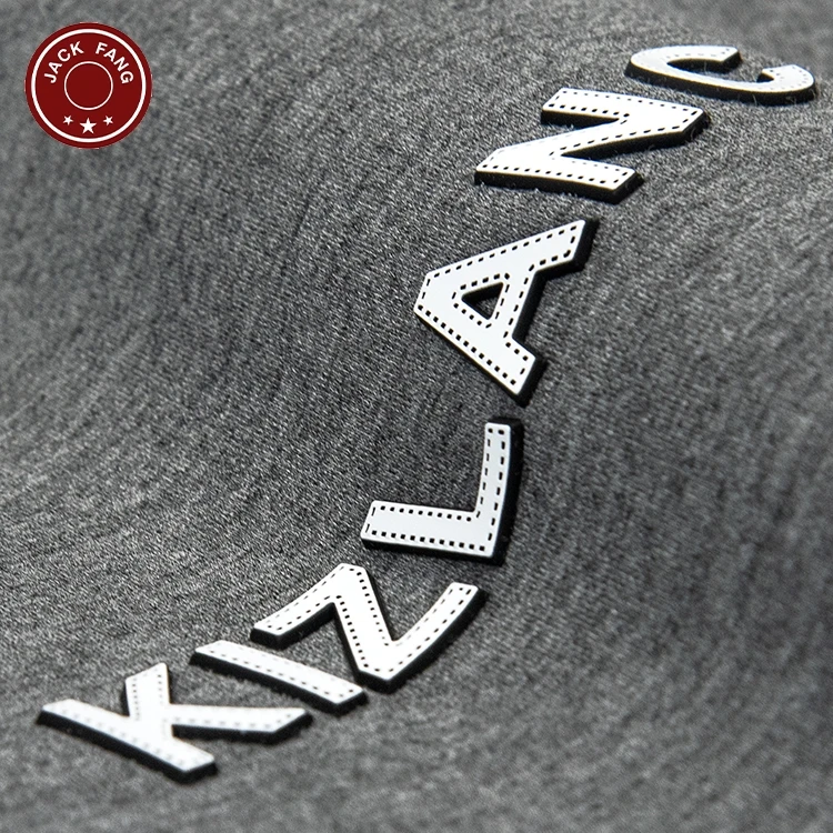 High Quality Custom Printed 3D Logo Silicone Matt and Gross Velvet Heat Transfers Logo Vinyl Clothing Labels for Socks