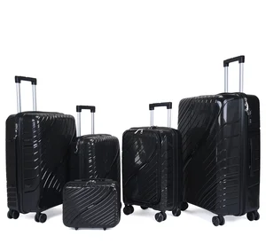 4 Pieces Luxury PP Sport Plastic Waterproof Eco-Friendly Portable Travel Bags Cosmetic Trolley Suitcase 14 Inch Boarding Case