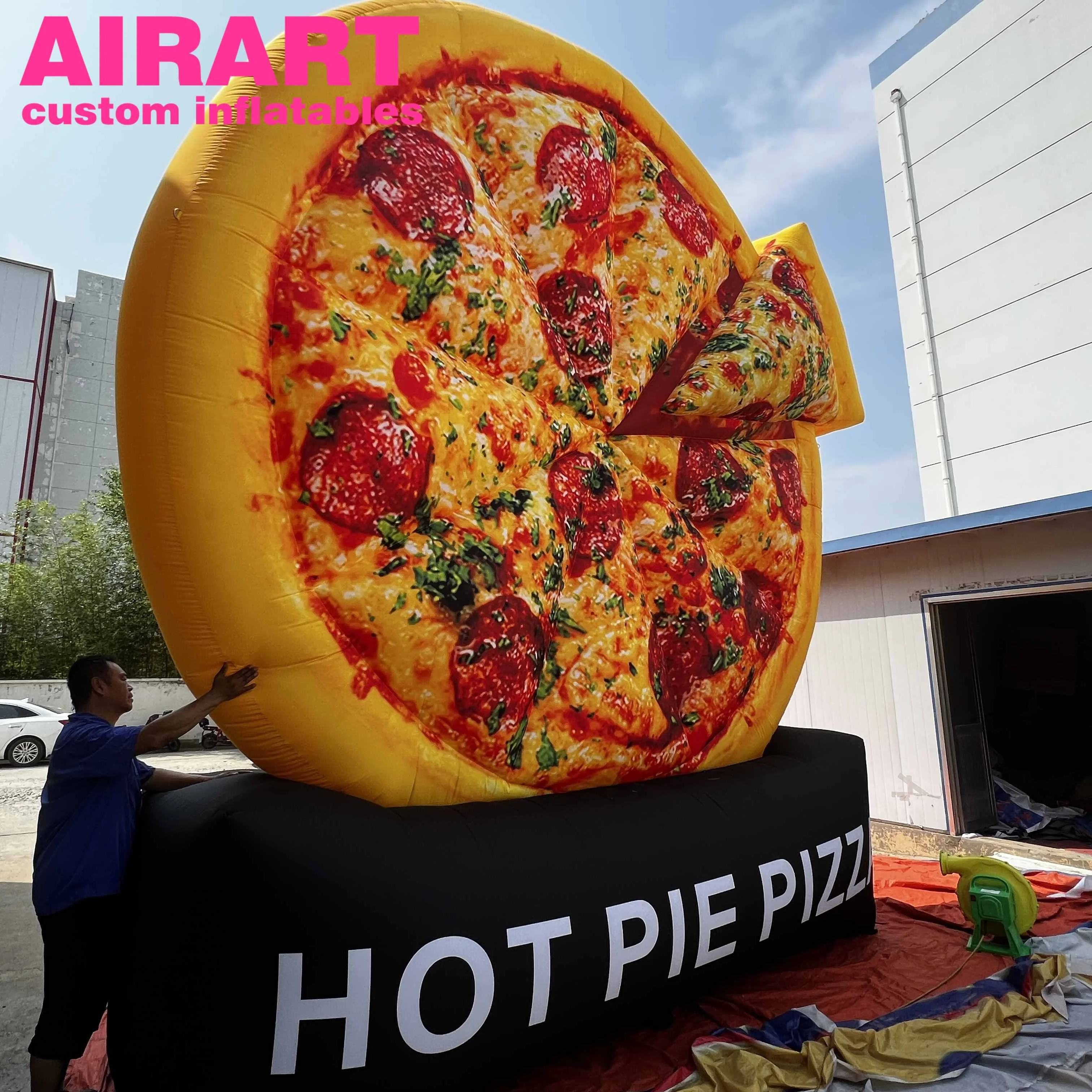 Advertising Inflatable Simulation Pizza Model,lifelike Inflatable Pizza Pie for Food Festival Display