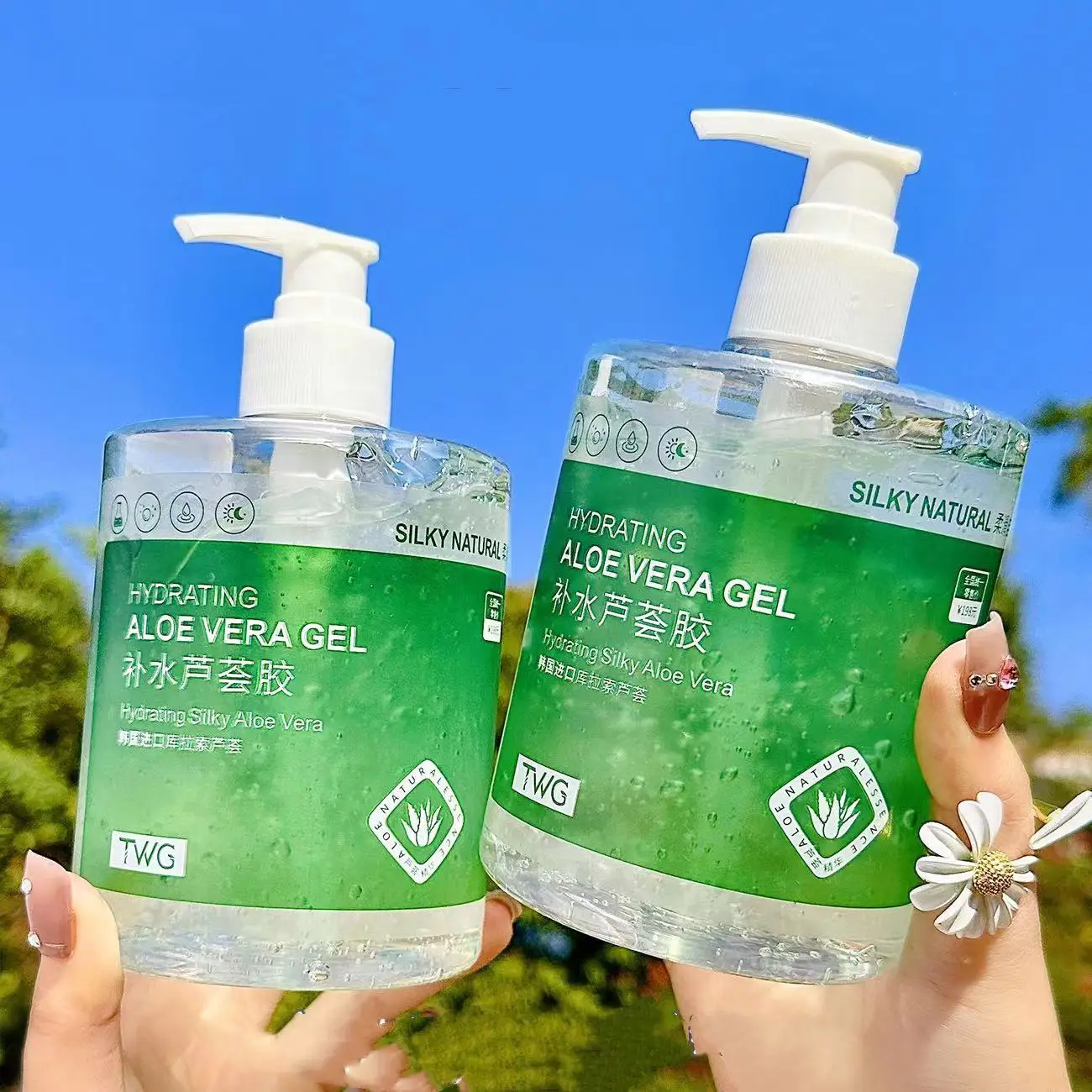 TWG RTS Natural Aloe Vera Face Gel - Moisturizing and Soothing After Sun  Care for All Skin Types, 500g