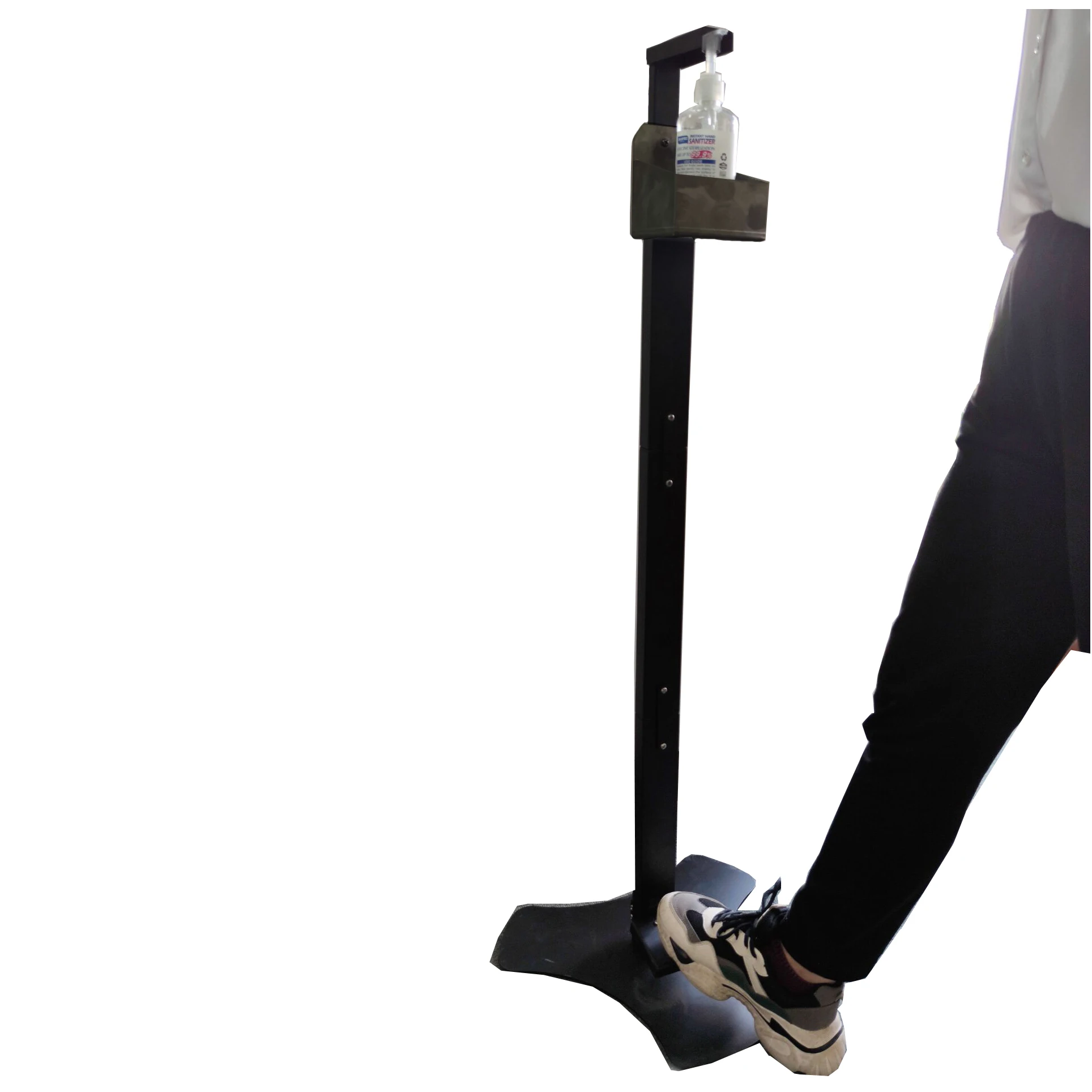 Portable Automatic Free Standing Foot Operated Pedal Sanitizer Dispenser for Gallon Bottle