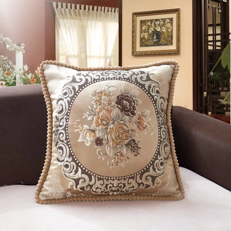 Aoyatex Chinese style series classical pillow lunch break sofa pillow embroidered headboard cushion wholesale court style manufacture